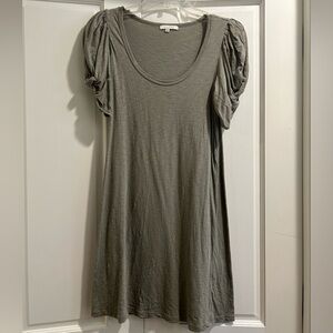 Z supply olive green tee shirt dress with sleeve detail